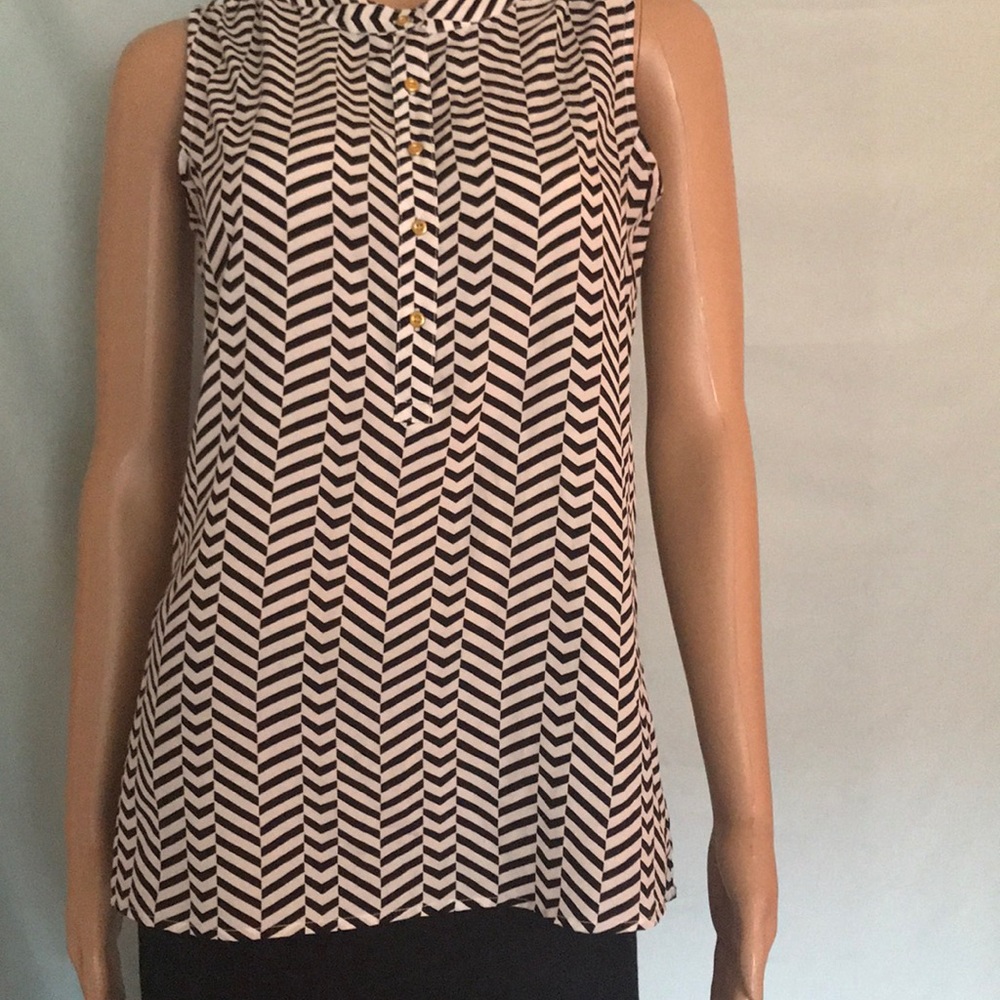 Violet & Claire striped sleeveless blouse